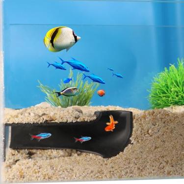 Imagem de LingoFoto Aquário Undergravel Túnel de Peixes Esconder Caverna Canto de Peixes Decorações de Tanque sob Cascalho Túnel de Visualização Caverna de Peixes para Esconderijo de Aquário (Preto, Estilo 1)