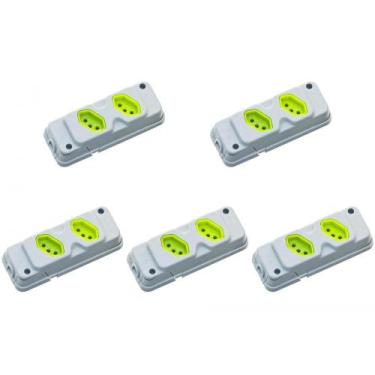 Imagem de Kit C/5 - Tomada Barra Fiolux Dupla 20A 2 Polos+Terra C...