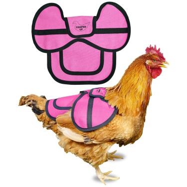 Imagem de Sela de galinha de lona para galinhas com capa de asa maior e alças ajustáveis - Aventais de frango duráveis e respiráveis para galinhas tamanho médio e grande - roupas protetoras elegantes para