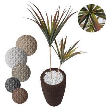 Imagem de Palmeira Yucca Planta Artificial com Vaso Decoração - Flor de Mentirin