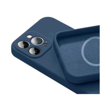 Imagem de Capa Magnética De Silicone Para iPhone 15 14 13 pro Max Mini plus XR X