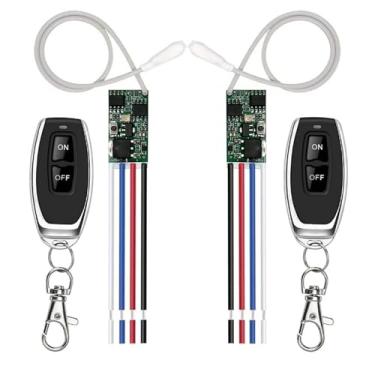 Imagem de Interruptor de controle remoto RF universal sem fio 433 MHz CC 6V 12V 24V 1CH Relé de canal sem fio seguro RF, interruptores de controle remoto RF e kit de transmissor e receptor, modo de atraso