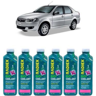 Imagem de Kit aditivo radiador bio coolant pronto para uso rosa - fiat siena - r