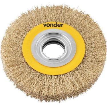Imagem de Escova Circular Ondulada 6x1 Furo 1.1/4 Aço Carbono Polido - Vonder