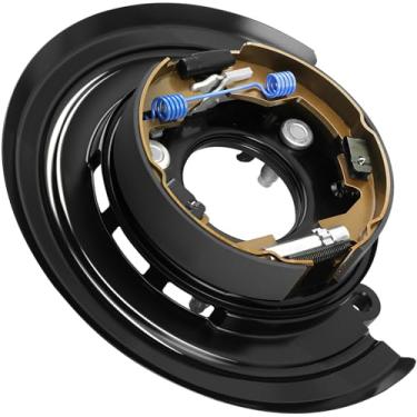 Imagem de Fexhull 926265 Conjunto de placa de apoio de freio de estacionamento com carga do lado do motorista traseiro esquerdo, adequado para Ford F-250 Super Duty 2011-2012 | Adequado para Ford F-350 Super