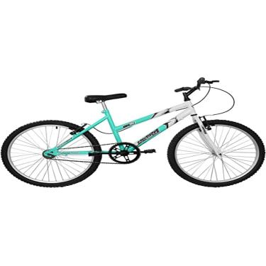 Imagem de Bicicleta de Passeio Ultra Bikes Esporte Bicolor Aro 24 Reforçada Freio V-Brake Sem Marcha Verde Anis/Branco