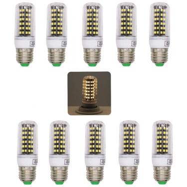 Imagem de Lâmpada LED Milho Fengyan E27 7W 84LED 2835 Luz Quente 3000K Kit 10 Unidades para Iluminação Residencial Econômica e Durável,GSYFDZSWZX