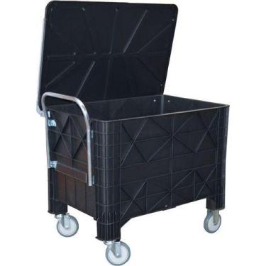 Imagem de Carro 1030 Caixa Lixeira Conteiner P/ Condomínio 372 Litros - Higipack