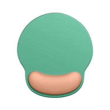 Imagem de YOWKA Mouse Pad com descanso de pulso, coleção de cores Fasion Clashing, tamanho maior 25 x 22 cm, base antiderrapante (Aqua/Mousse Mocha)