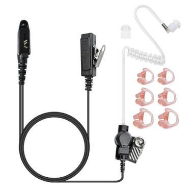 Imagem de Fone de ouvido de 6 pinos, microfone Walkie Talkie, fone de ouvido, microfone de vigilância, rádio bidirecional, tubo acústico, fone de ouvido para Motorola Retevis Ailunce hd1 ha1g rt29 rb47 nr30 b3h