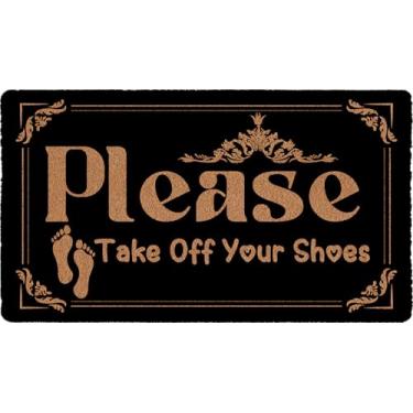 Imagem de AIKONGNICE Tire seus sapatos com tamanho de 43 x 76 cm, tapete de entrada fácil de limpar, cor e tamanho bonitos para uso externo e interno, casa de banho, jardim, decoração de cozinha