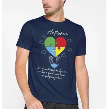 Imagem de Camiseta Camisa Adulto Feminina Masculina Algodão Campanha Abril Azul 