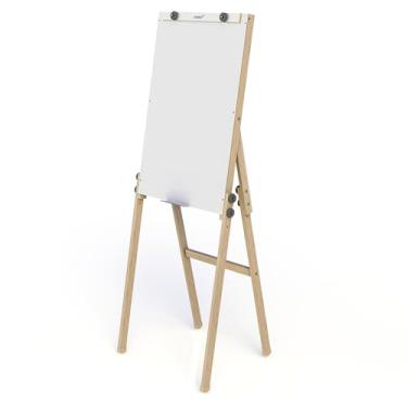 Imagem de Cavalete Flip Chart Dobrável com Quadro Branco e Porta Blocos Treinamentos e Apresentações