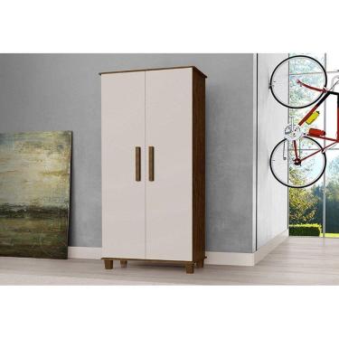 Imagem de Armário Organizador 2 Portas Berlim Malbec / Off White - Luapa