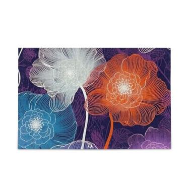 Imagem de WELLDAY Quebra-cabeça linha abstrata flores 500 peças grande jogo de arte para adultos adolescentes