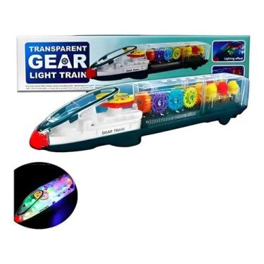 Imagem de Brinquendo Trenzinho Transparente Com Engrenagens Som E Luz - Toys &Am