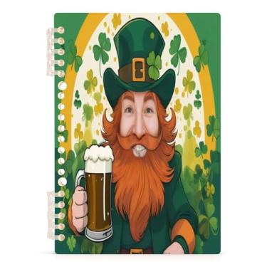 Imagem de Burbuja Caderno St. Patrick Beer, papel pautado universitário A5 com 60 folhas, fichário para escritório, 1 pacote