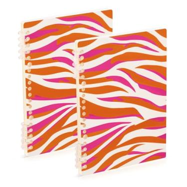 Imagem de Burbuja Cadernos com nome, papel pautado universitário A5 com 60 folhas, fichário para escritório, 2 unidades