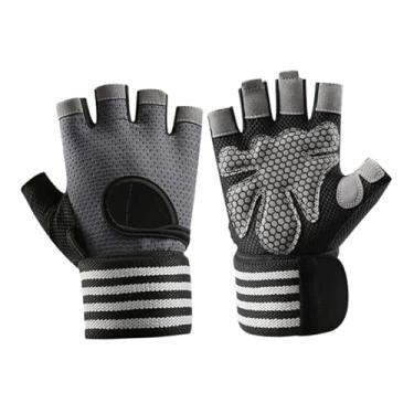 Imagem de Zxpjkyu Luvas de Treino, Luvas de Meio Dedo, Resistentes à Abrasão, Protetores de Mão Respiráveis, Luvas Esportivas para Treinamento de Verão, Ciclismo E Fitn, Cinza, Xl
