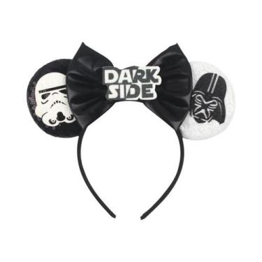 Imagem de Tiara De Orelhas De Rato Da Disney Com Laço De Lantejoulas Para Menina