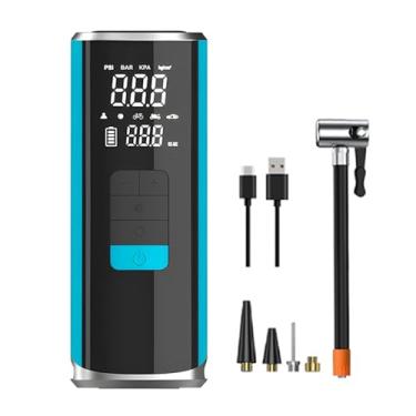 Imagem de Bomba de ar sem fio Inflador de pneus sem fio Bomba elétrica portátil para pneus de carro Pneus de bicicleta Anéis de natação Basquete Material para PC 7,6 x 19,9 cm 944g