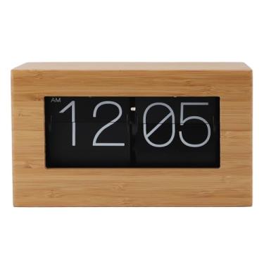 Imagem de TOPINCN Relógio Flip Automático, Relógio de Mesa Digital Retro Vintage Flip Down Com Display Grande e Botão de Ajuste de Tempo, para Decoração de Quarto de Sala de Estar de Escritório