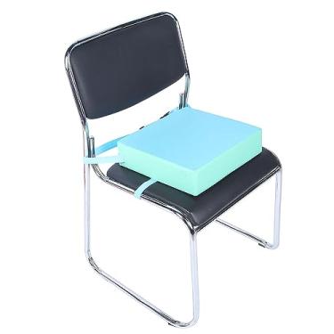 Imagem de aqxreight Almofada de Reforço para Cadeira de Jantar para bebê Removível Ajustável Almofada de Assento para Cadeira Alta para Crianças Aperto Vermelho para Ajustar o Material de Qualidade Confortável a Ecológico Você Durável Com Alta Facilidade (frente azul)