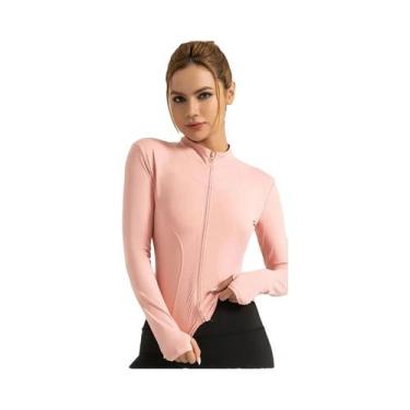 Imagem de Jaqueta Esportiva Feminina De Manga Longa Com Gola Alta Para Treinamen