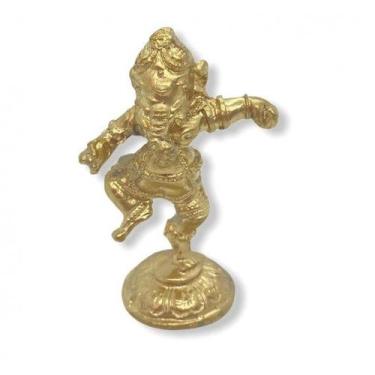 Imagem de Imagem  Ganesh Dançarino  Escultura Metal  08 cm - Lua Mistica