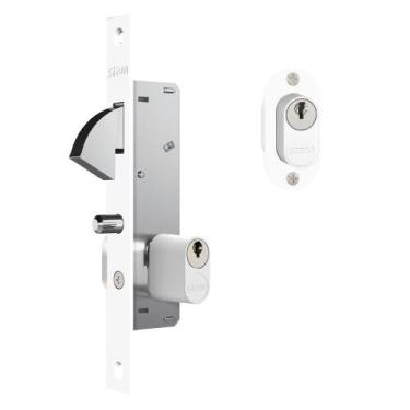 Imagem de Fechadura Bico de Papagaio para Porta de Correr 901 Espelho 18mm Branc