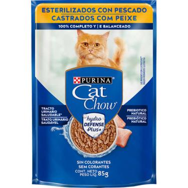 Imagem de Ração Úmida Nestlé Purina Cat Chow Sachê Castrados Peixe ao Molho - 85 g