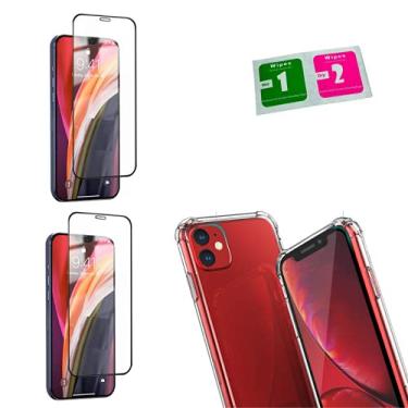 Imagem de Kit Capinha Case Celular + 2X Película Vidro 9D Compatível iPhone 12