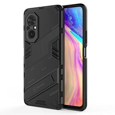 Imagem de HONGYAN Capa de telefone Para honra 50 SE/Huawei Nova 9 SE Punk Armour 2 em 1 PC + TPU Case à prova de choque com suporte invisível Capa protetora
