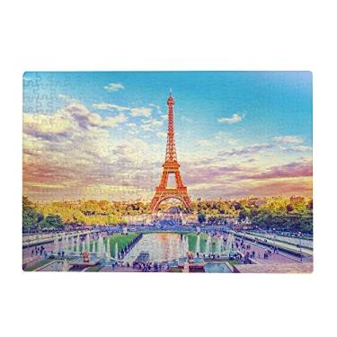 Imagem de Quebra-cabeças para adultos 500 peças para crianças – Torre Eiffel e Fonte