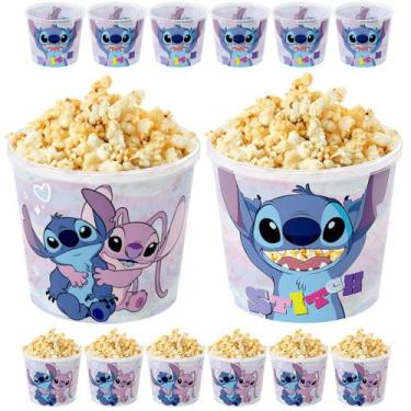 Imagem de 15 Baldes Pote de Pipoca Lilo Sittich 2L Sacolinha Surpresa de Anivers