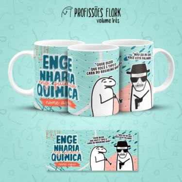 Imagem de Caneca Porcelana Personalizada Profissão Engenheiro Quimica Flork trab