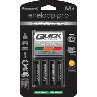 Imagem de Panasonic K-KJ55KHC4BA アドバンスト4時間クイックバッテリー充電器 4AA eneloop pro 大容量充電式バッテリー付き