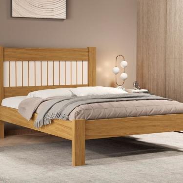 Imagem de Cama Casal Para Quarto 100% Mdf 145x117x199cm Nature