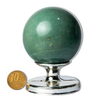 Imagem de 01 Esfera Quartzo Verde Natural 7 a 12cm 300 a 400g Tipo B - Cristaisd