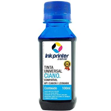 Imagem de Tinta Inkprinter Universal Ciano para Recarga de Cartucho Hp, Lexmark, Canon, Brother (100ml)