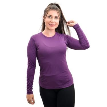 Imagem de Camiseta feminina térmica proteção UV repelente roupa academia Lupo