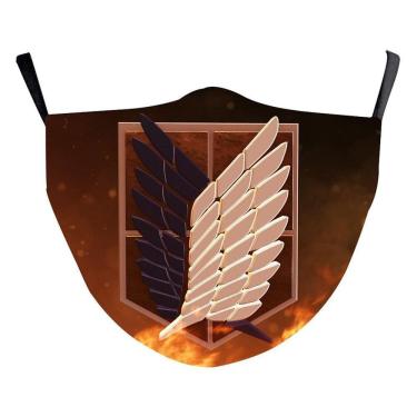 Imagem de Máscara facial Titan Anime Cosplay de algodão respirável e reutilizável