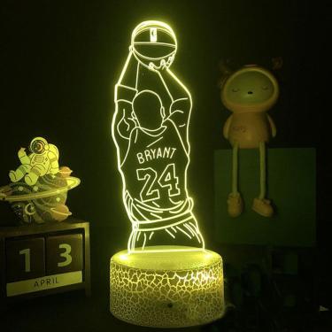 Imagem de Lâmpada de ilusão 3D Night Light Kobe Bryant Anime Decor