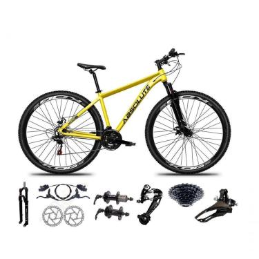 Imagem de Bicicleta Aro 29 Absolute Nero 5 Freio Hidráulico K7 27v Garfo Com Trava - Amarelo Tam.15