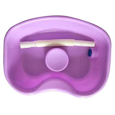 Imagem de Bonarty Descanso de pescoço na cama, lavatório de cabelo, bandeja para lavatório de cabelo para idosos grávidas, mangueira rosa de 130 cm