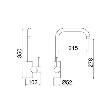 Imagem de Torneira Monocomando Lorenzetti LorenLoft 2257 B82 Preta