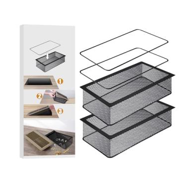 Imagem de VOLYUVIC Armadilha para registro de piso 10 x 25 cm, rede de filtro de ventilação de piso atualizada captura brinquedos, lanches, pêlos de animais de estimação e alimentos para animais de estimação,