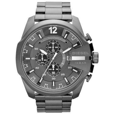 Imagem de Relógio Masculino Analógico de Quartzo com Pulseira de Aço Inoxidável e Cronógrafo, Diesel DZ4283, Preto