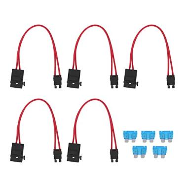 Imagem de GRCFUMO 5 peças conector de suporte de carro, mini extensão de fio resistente, conector de circuito automotivo profissional para veículo atm 20A 16Awg (ATO M 19,1mm)