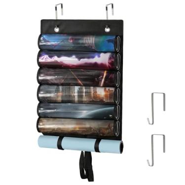 Imagem de Frjjthchy Playmat Tube Storage Bag for 6+1 Mats – Portable Playmat Holder with 2 Hooks & Hanging Straps | Dustproof & Scratch-Resistant with Clear PVC Sleeve for TCG/RPG/MTG